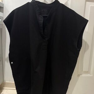 Figs Black V-Neck Sleeveless Top rafella large fig top